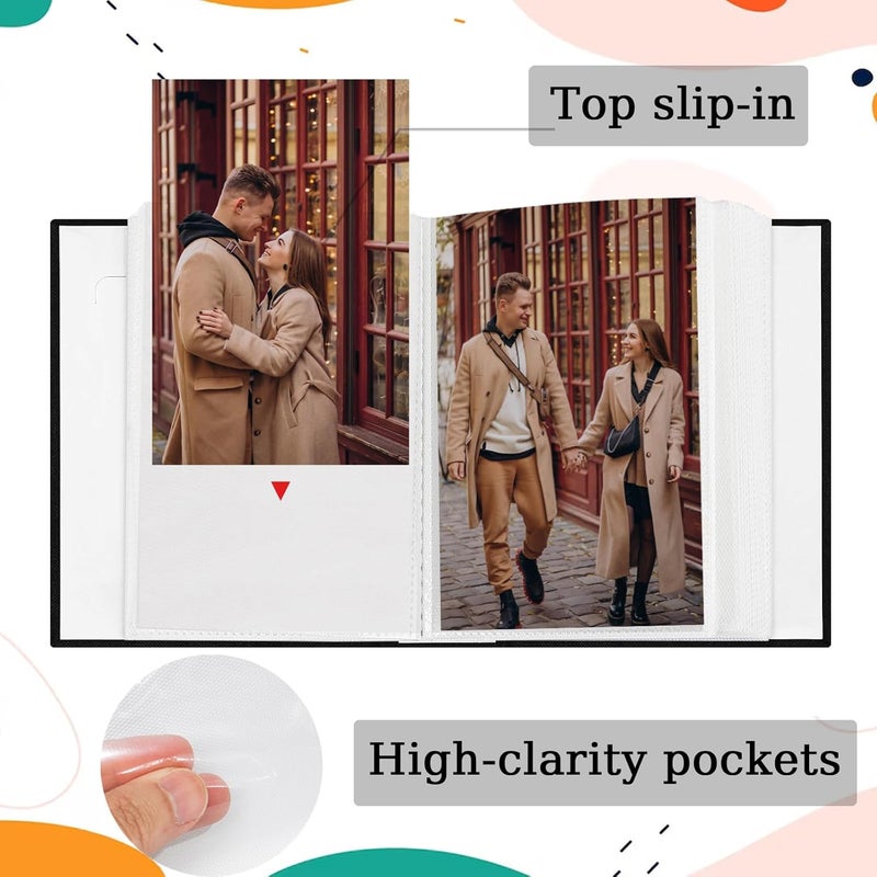 Cherrich Small Photo Album 4x6 100 Pockets Linen Cover Picture Book Holds 4x6 Photos for Wedding, Baby, Family, Graduation - Image 3